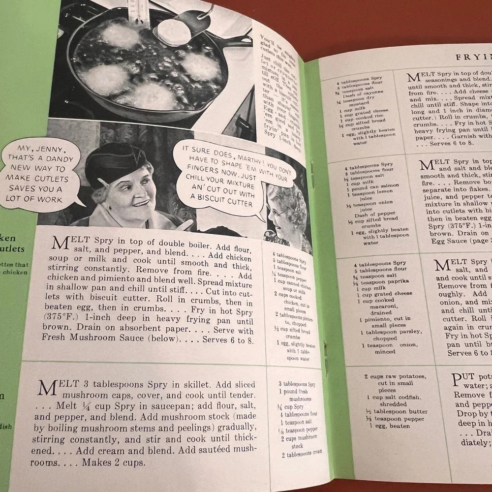 Vintage Aunt Jenny's Favorite Recipes Spry Shortening Cookbook Mid-Century 1950s
